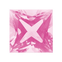 Фианит розовый квадрат 10х10