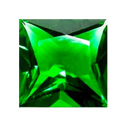 Фианит зеленый квадрат (2) 8х8