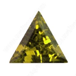 Фианит оливковый треугольник 4х4х4