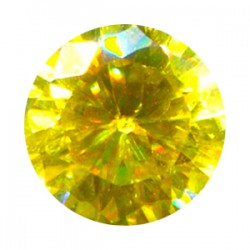 Фианит желтый круг 7,0