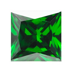 Фианит зеленый квадрат 5х5