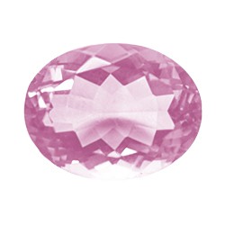 Фианит розовый овал 12х8