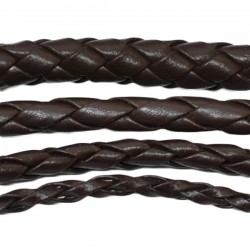 Плетеный шнур кожзам коричневый 70 см