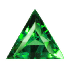 Фианит зеленый треугольник 8х8х8