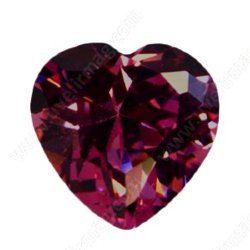 Рубин синтетический сердце (#5) 7х7