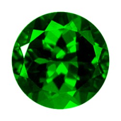 Фианит зеленый круг (2) 15,0