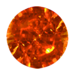 Фианит оранжевый круг 7,0
