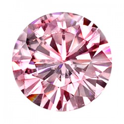 Фианит розовый круг 14,0