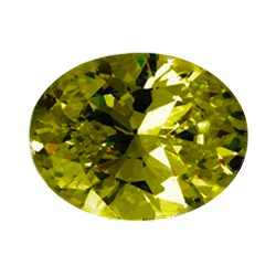Фианит оливковый овал 5х3