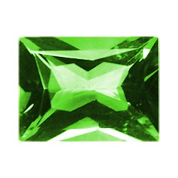 Фианит зеленый багет 9х7