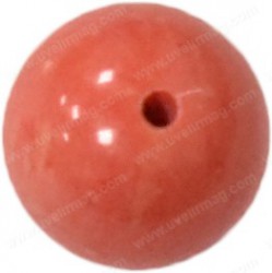 Коралл шар розовый 8 мм.